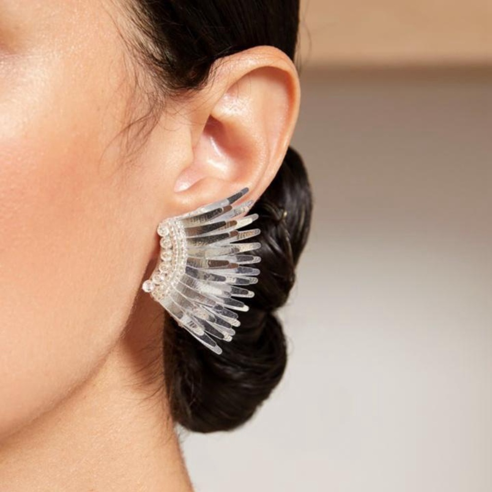 Mignonne Gavigan Metallic Mini Madeline Earrings Silver